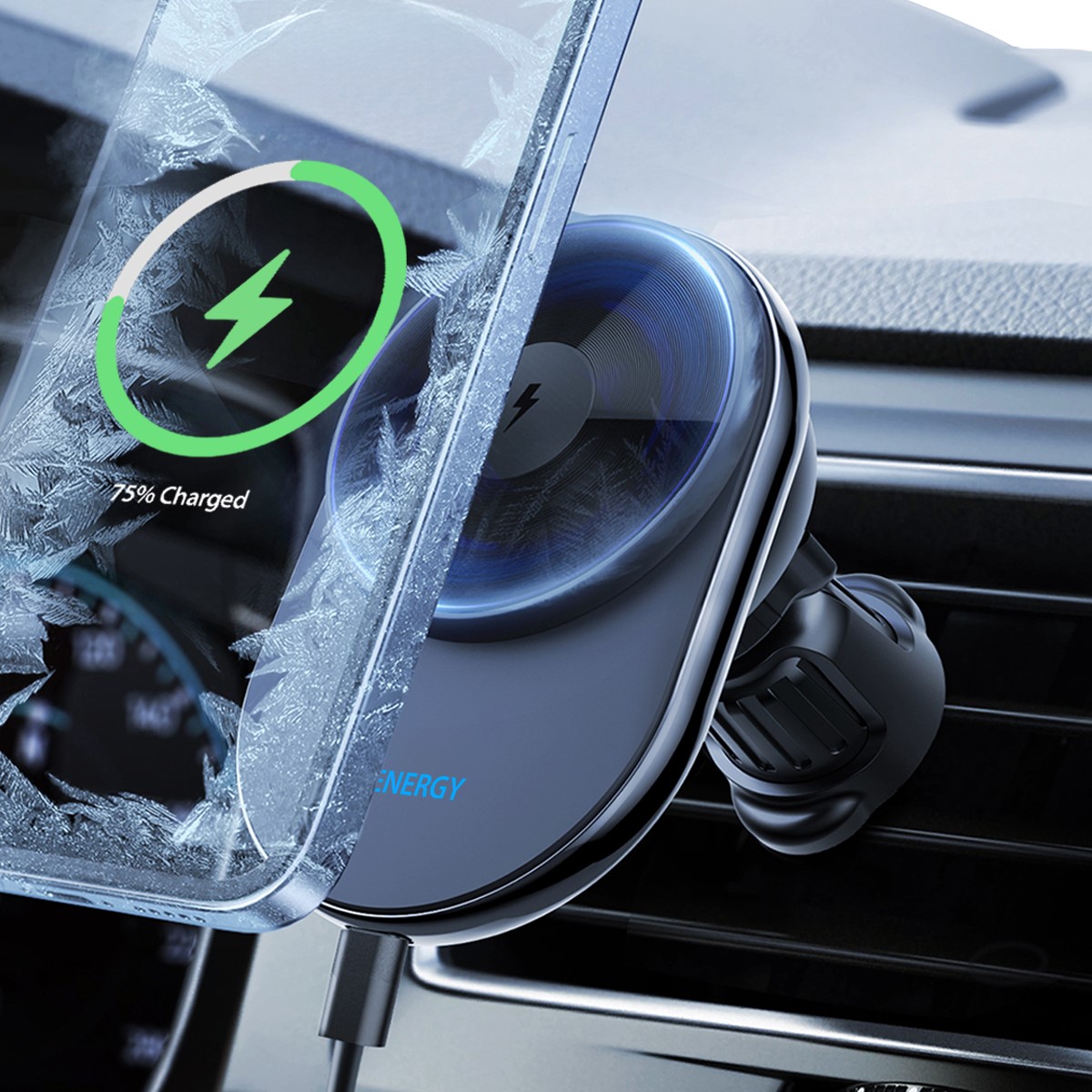 맥세이프 차량용 핸드폰 거치대 냉각쿨링 고속 무선 충전기